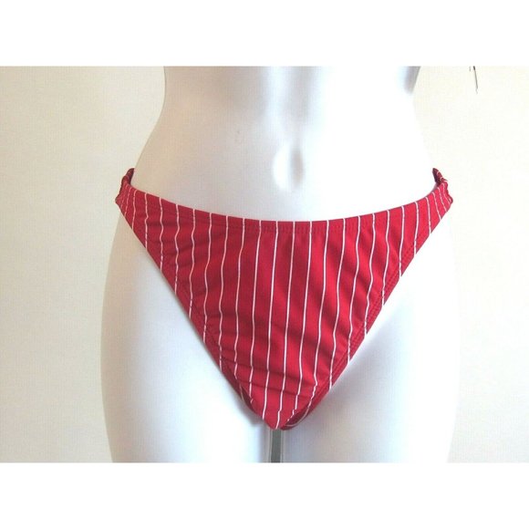 Ann Cole Red/White/Blue 2Pc Striped Designer Bikini 10-12-14 - Picture 3 of 9
